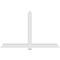 Ekena Millwork Eugene Architectural Grade PVC Gable Bracket, 96"W x 60"H x 6"D x 6"F, 15/12 Pitch GBP096X60X0606EUG00 - alternate 2